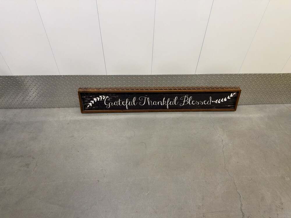 Grateful Thankful Blessed Wood Wall Decor